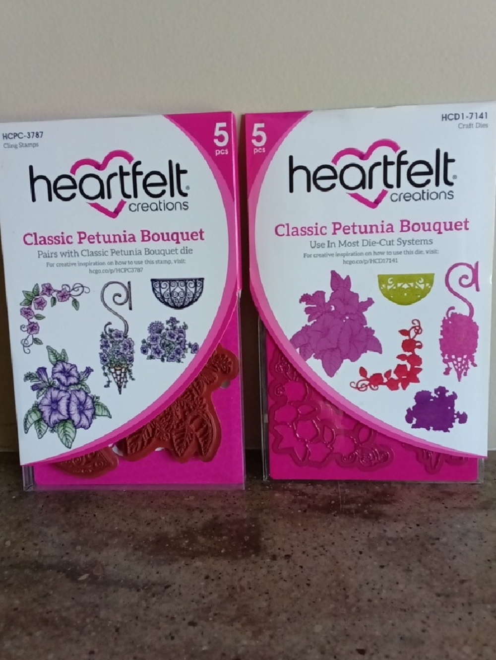Heartfelt Creations Classic Petunia Bouquet Stamp & Die Set